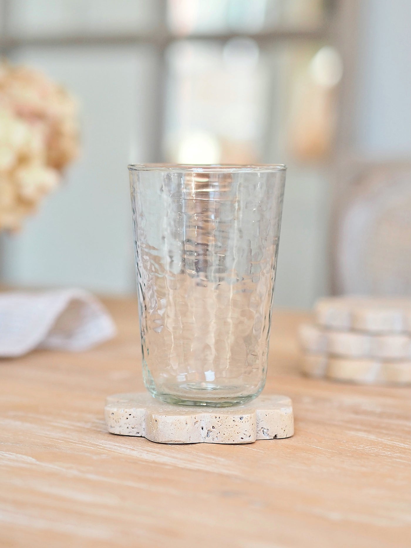 Travertine Scalloped Coaster - The Cross Decor & Design