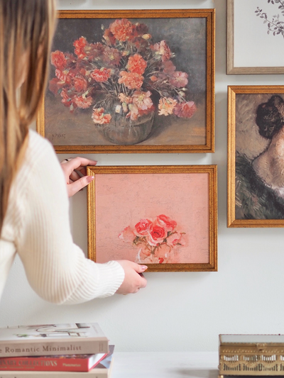 Blush Roses Framed Canvas Print | 8x10 - The Cross Decor & Design