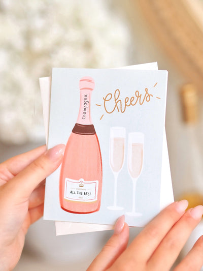 Cheers Champagne Congratulations Card - The Cross Decor & Design