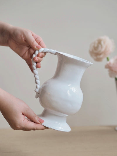 Setsuko Braided Handle Pitcher - The Cross Decor & Design