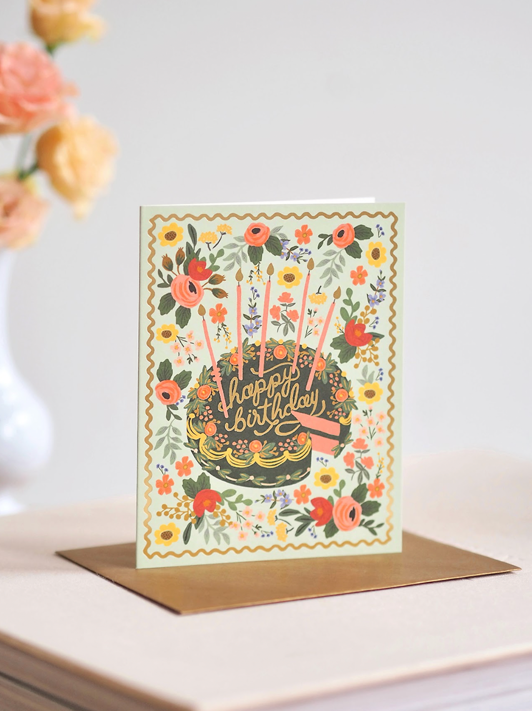 Floral Cake Birthday Card
