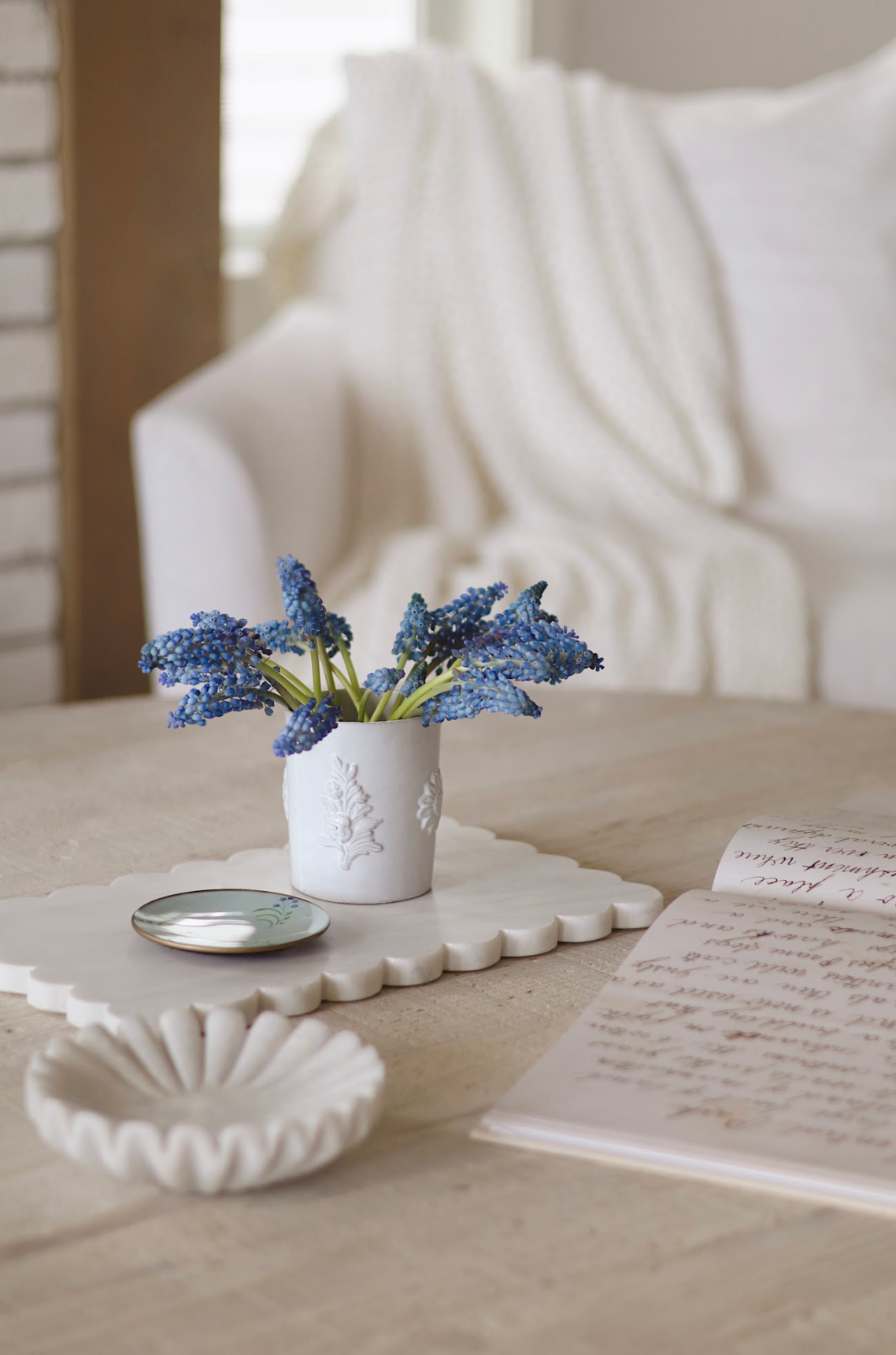 Yvette Scalloped Marble Board