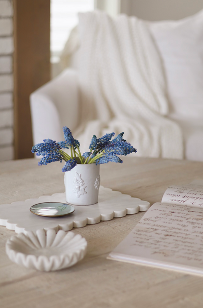 Yvette Scalloped Marble Board