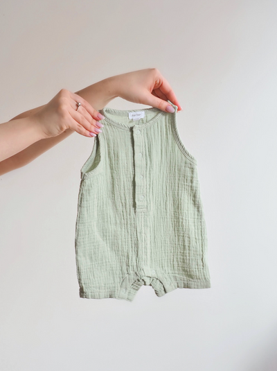 Desert Green Sleeveless Shortie Romper - The Cross Decor & Design