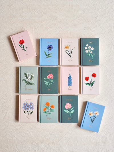 Birth Month Mini Embroidered Journals - The Cross Decor & Design