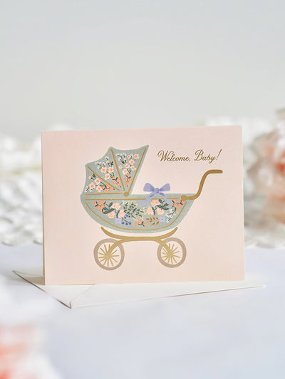 Floral Pram Card - The Cross Decor & Design