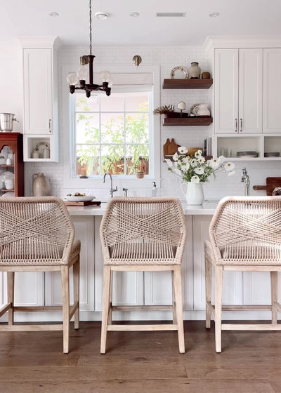 Lily Grey Loom Bar & Counter Stool