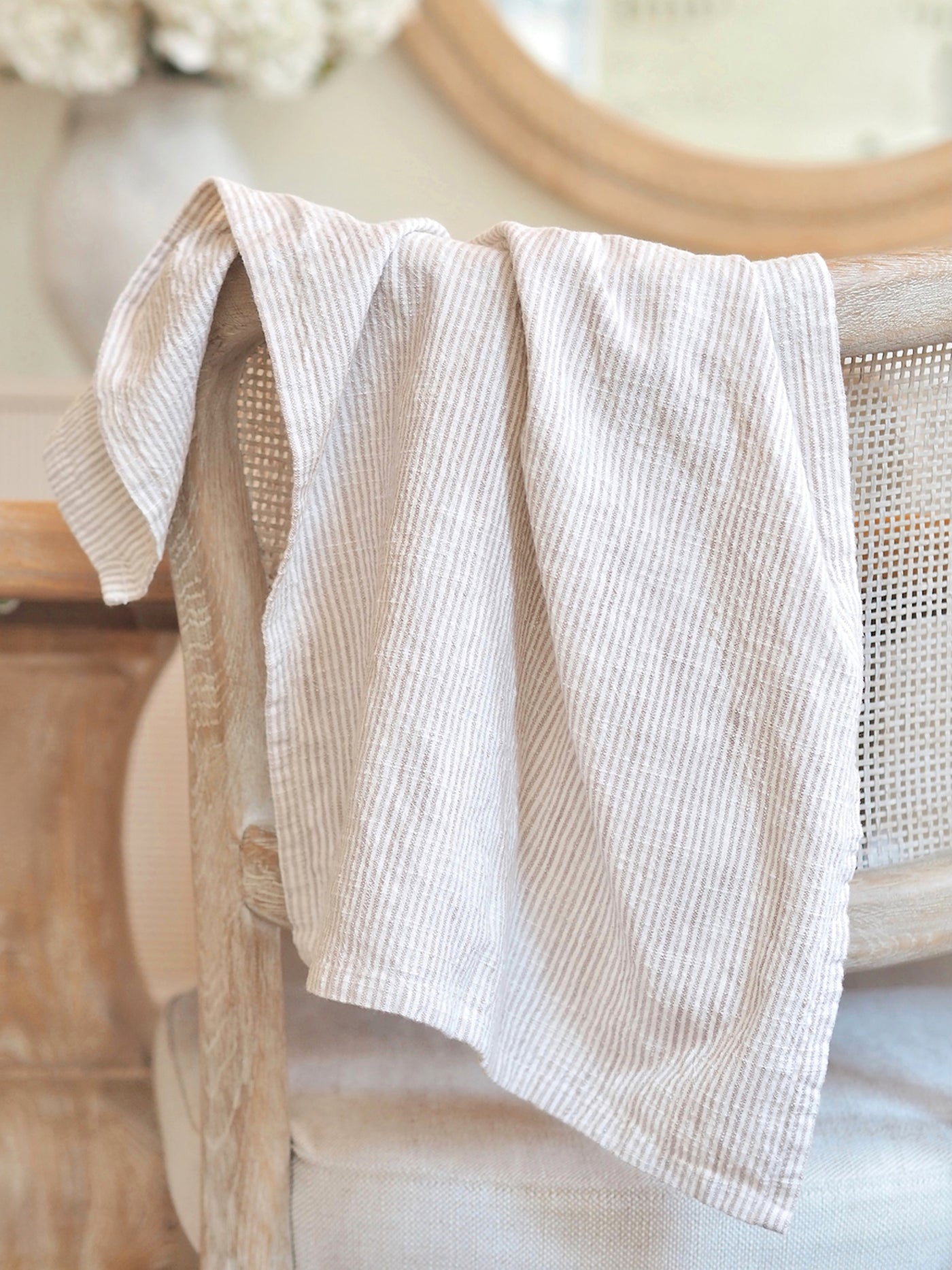 Chef Stripe Mink Tea Towel - The Cross Decor & Design