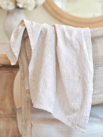 Chef Stripe Mink Tea Towel - The Cross Decor & Design