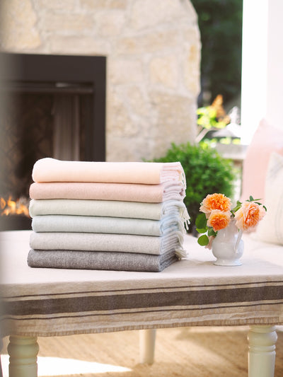 Monroe Charcoal Grey Herringbone Throw - The Cross Decor & Design