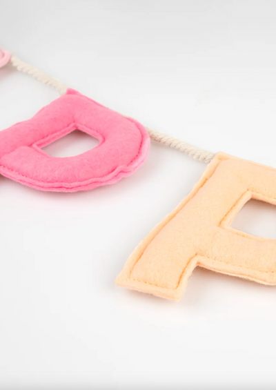 Pink Happy Birthday Felt Garland - The Cross Decor & Design
