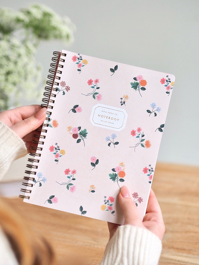 Ditsy Dahlia Spiral Notebook - The Cross Decor & Design