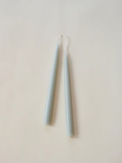Twilight Pastel Teal Taper Candle Set 12"