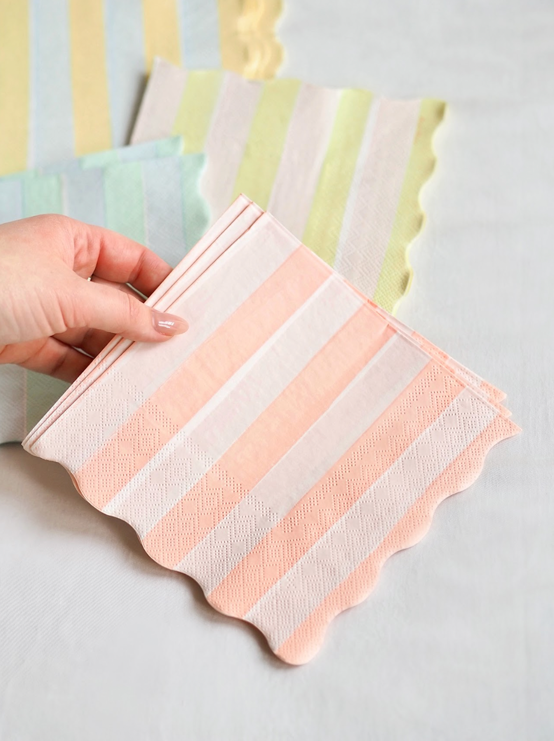 Pastel Stripe Napkins - The Cross Decor & Design