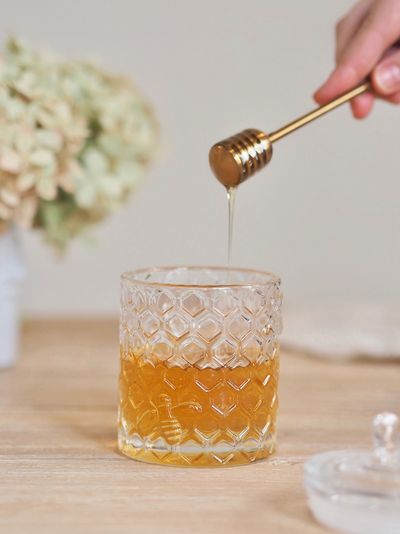 Honeycomb Jar with Bee - The Cross Decor & Design