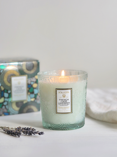 French Cade Lavender Boxed Candle - The Cross Decor & Design
