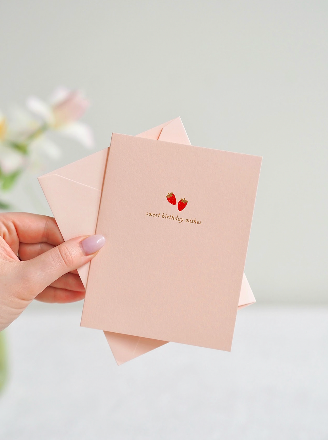 Strawberry Sweet Birthday Wishes Card - The Cross Decor & Design