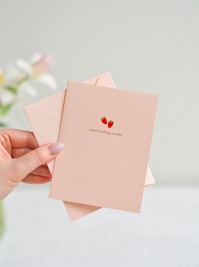 Strawberry Sweet Birthday Wishes Card - The Cross Decor & Design