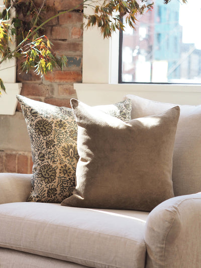 Vera Carob Velvet Pillow | 18x18 - The Cross Decor & Design