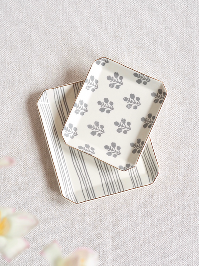 Slate Floral Trinket Tray - The Cross Decor & Design