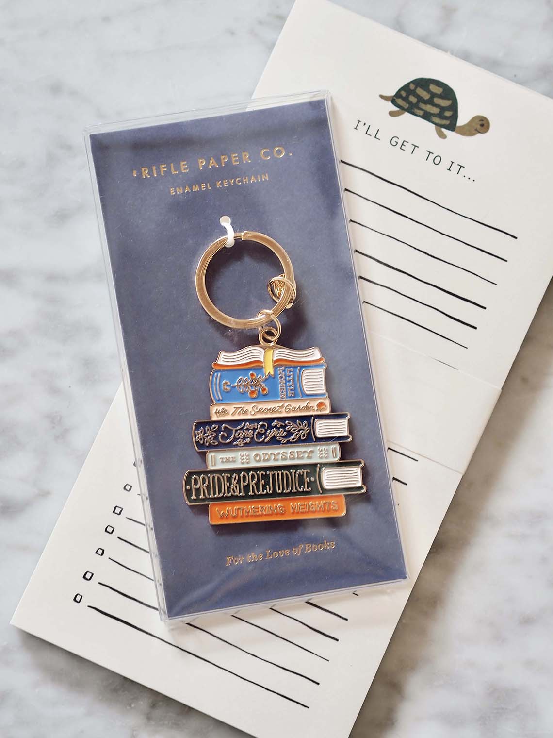 Book Club Enamel Keychain - The Cross Decor & Design