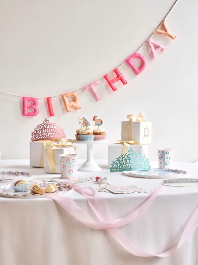 Pink Happy Birthday Felt Garland - The Cross Decor & Design
