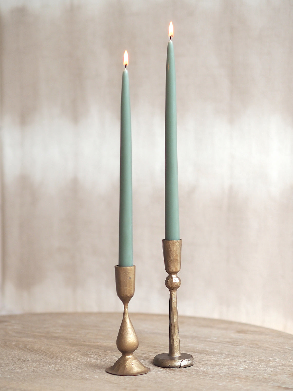 Classic Moss Taper Candle Set | 12"