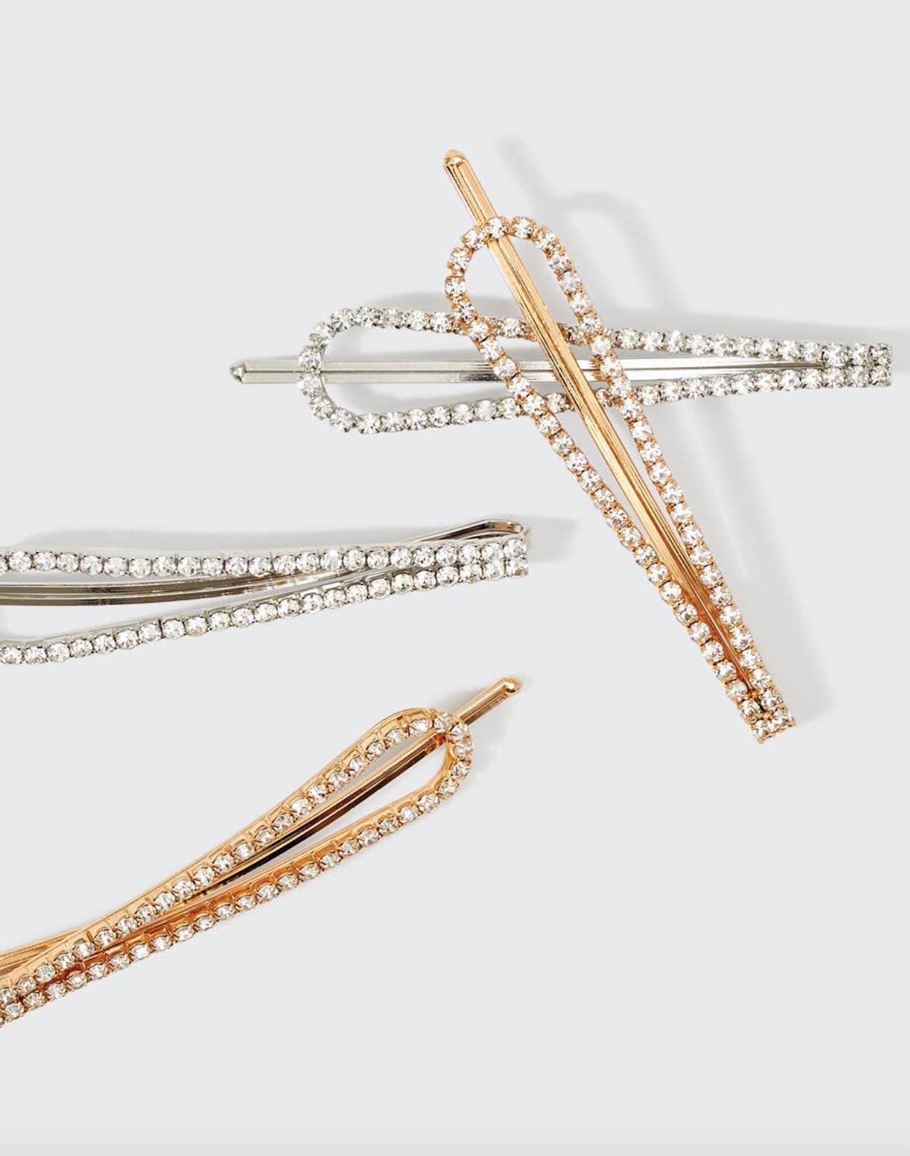 Rhinestone Drop Bobby Pin 4pc Set - The Cross Decor & Design