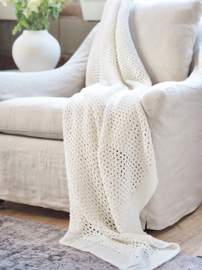 Ivory Chunky Knit Throw - The Cross Decor & Design
