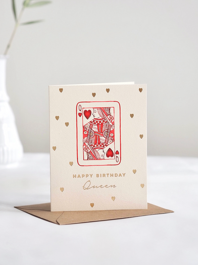Queen of Hearts Birthday Card