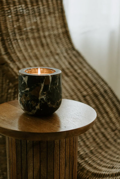 Portoro Marble Refillable Vessel - The Cross Decor & Design