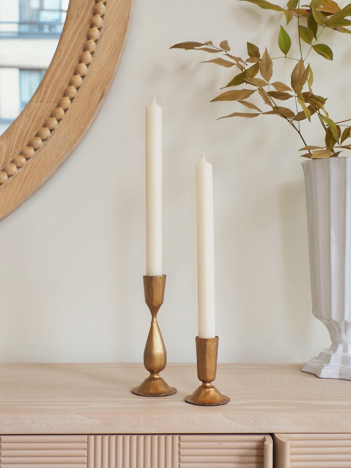 Twilight Ivory Taper Candle 10"