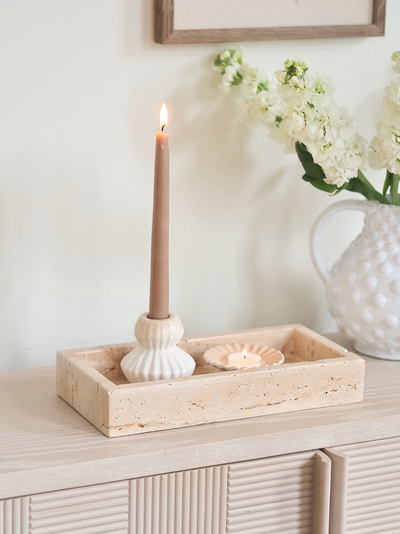 Louise Travertine Tray - The Cross Decor & Design