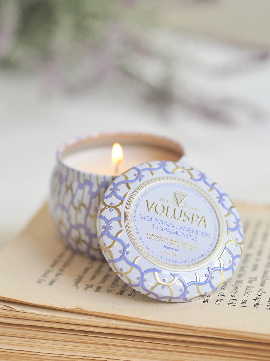 Mountain Lavender & Chamomile Mini Tin Candle - The Cross Decor & Design