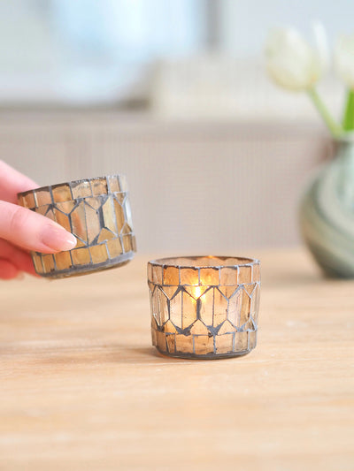 Glass Mosaic Tealight Holder