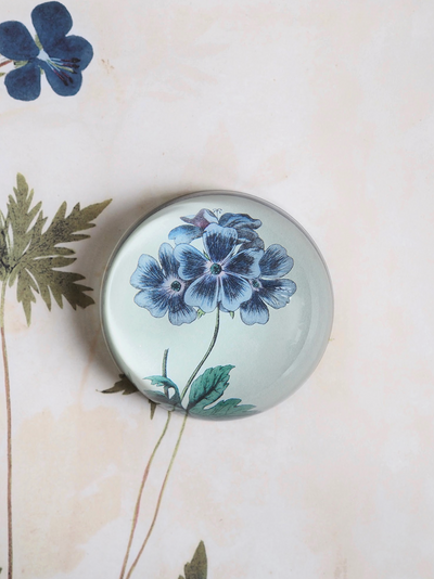 Blue Geranium Dome Paperweight - The Cross Decor & Design