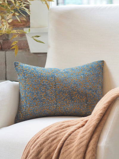 Kochin Teal Mustard Pillow | 14x20