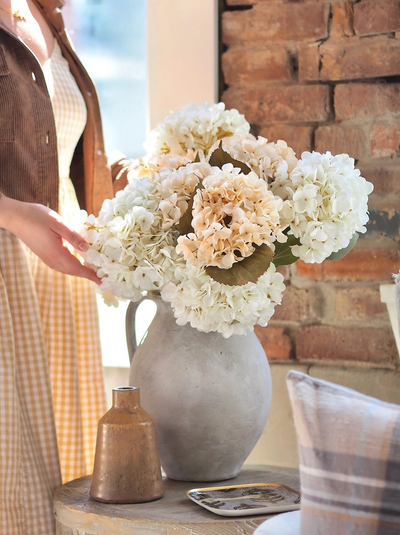 Hydrangea Cream Floral Stem