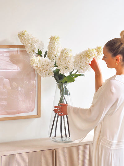 Faux Hydrangea Paniculata Stem