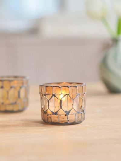 Glass Mosaic Tealight Holder