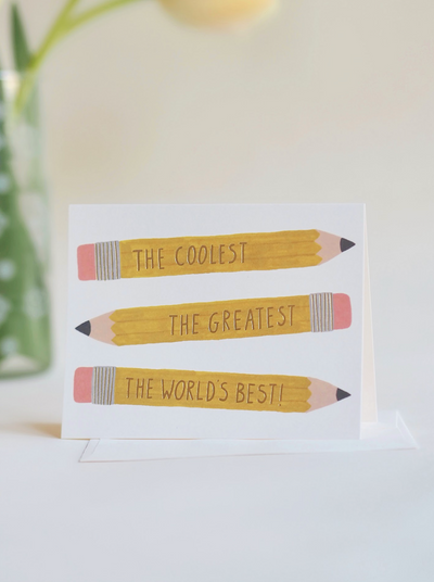 Pencils Foil Friendship Card