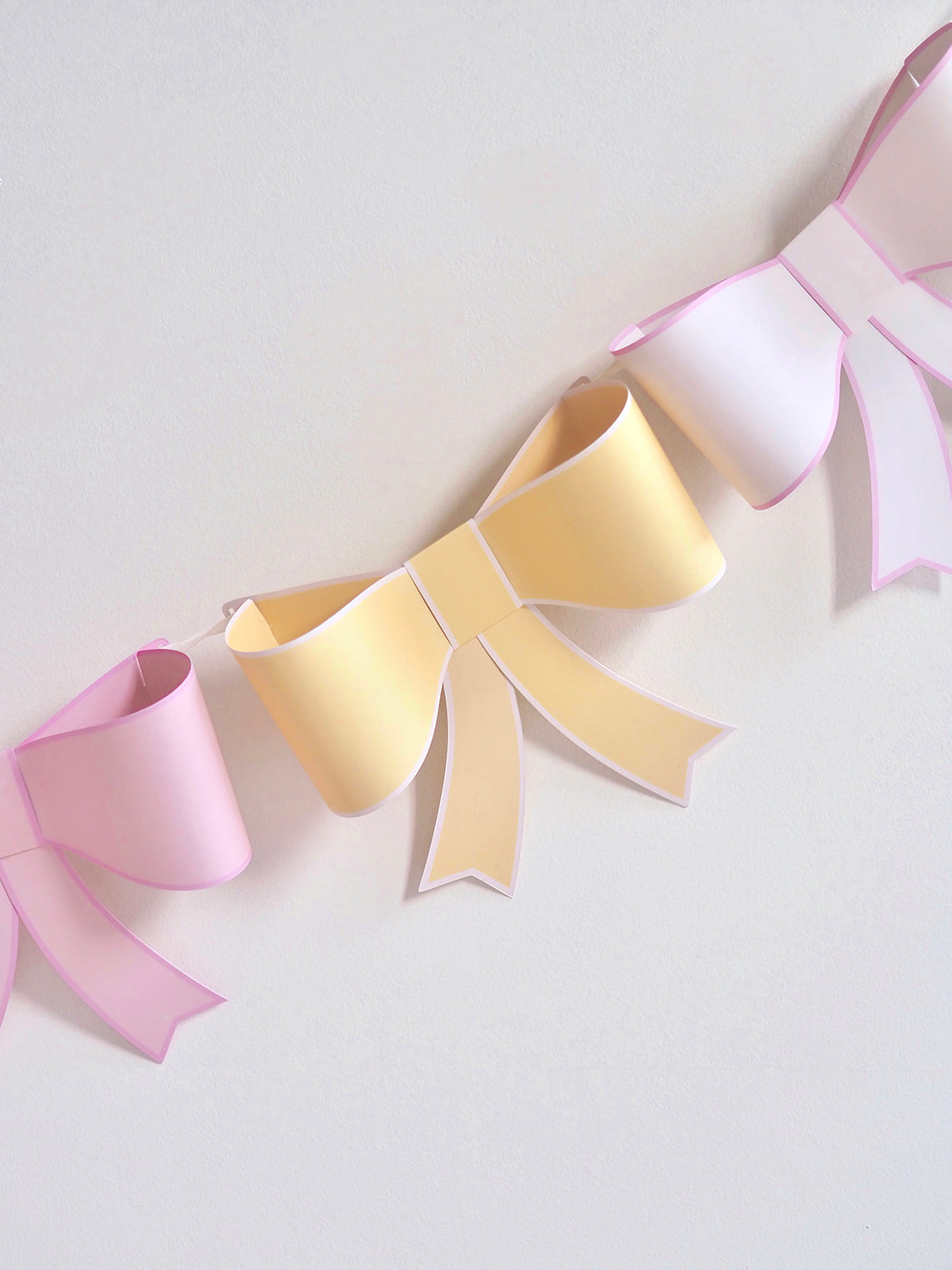 3D Paper Bow Garland - The Cross Decor & Design
