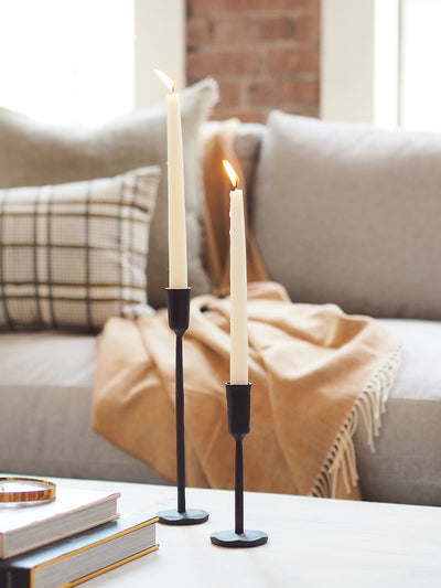 Luna Black Forged Taper Holder - The Cross Decor & Design