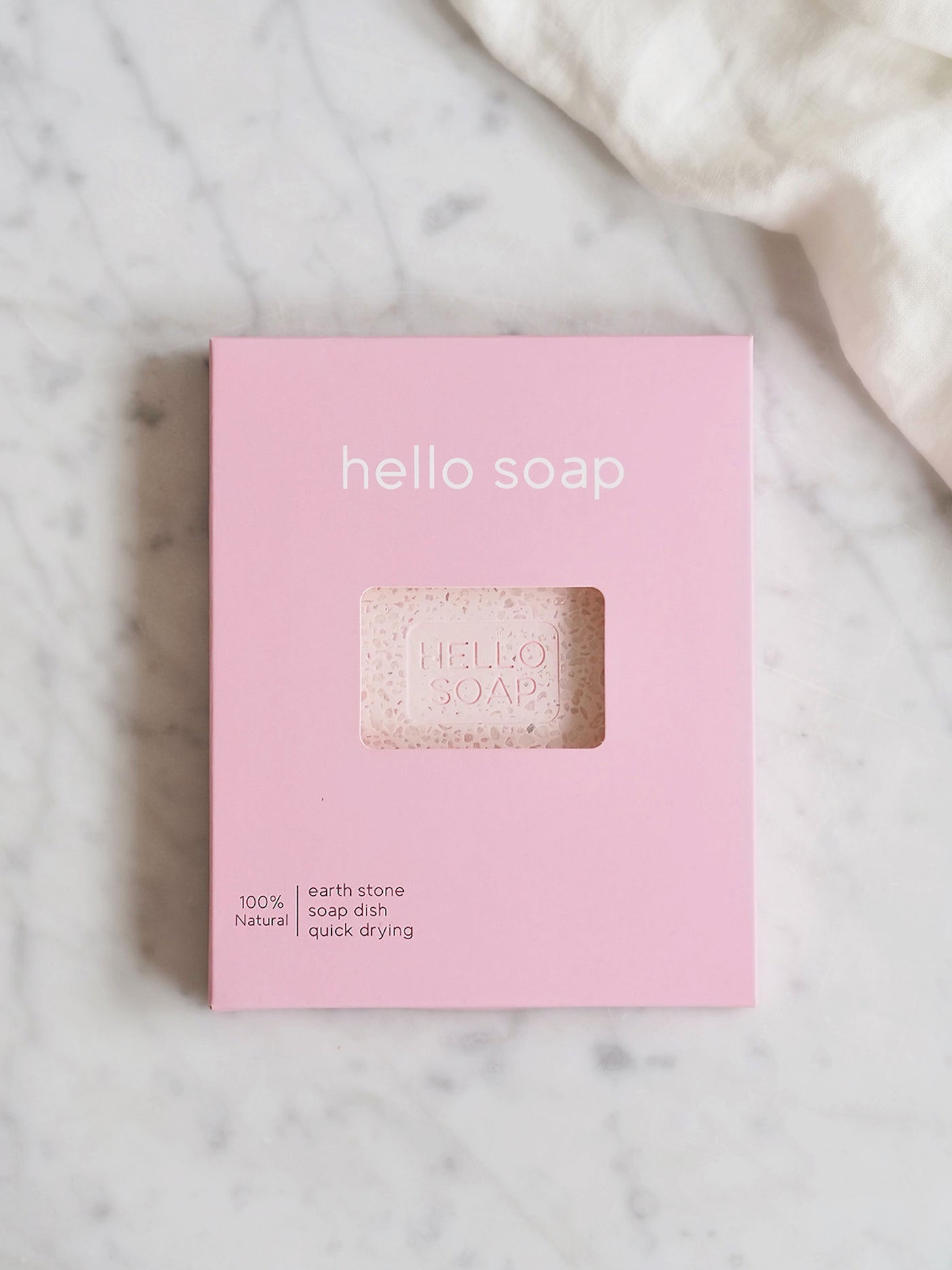 "Hello Soap" Pink Diatomite Soap Dish - The Cross Decor & Design