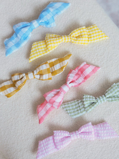 Gingham Hair Bows - The Cross Decor & Design