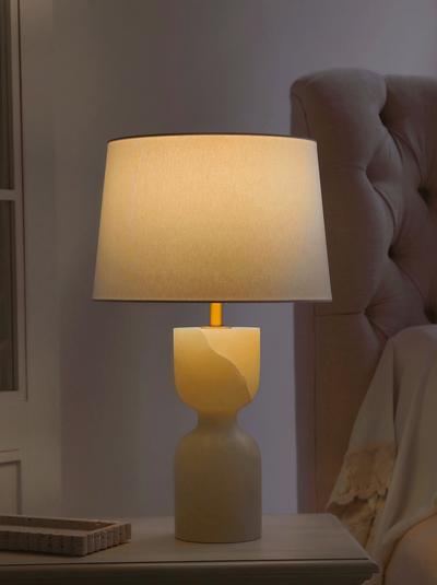 Misty Alabaster Table Lamp - The Cross Decor & Design