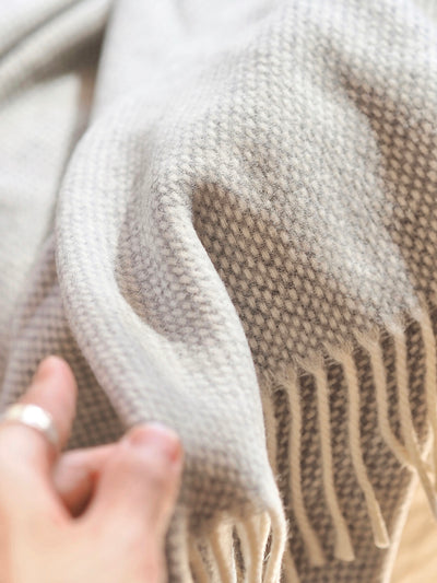 Juno Light Grey Cashmere Throw - The Cross Decor & Design