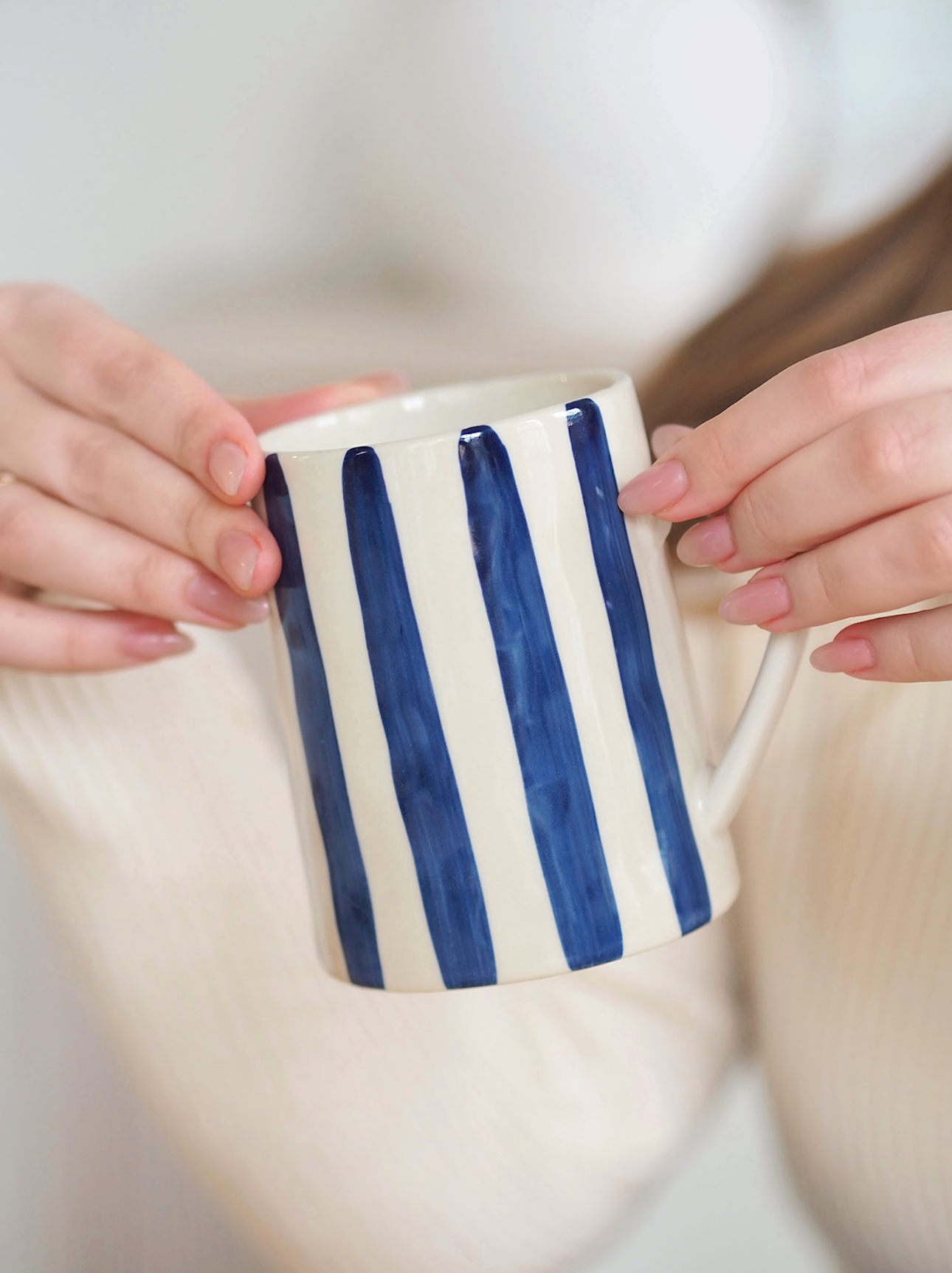 Nola Navy Stripe Mug - The Cross Decor & Design