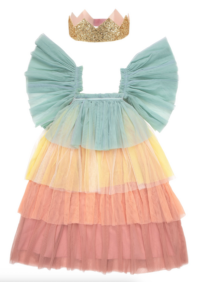 Rainbow Ruffle Princess Dress Up 3-4 Years