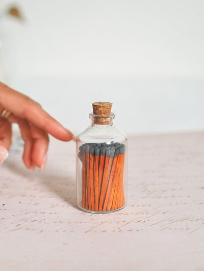 Apothecary Dark Wood Match Bottle